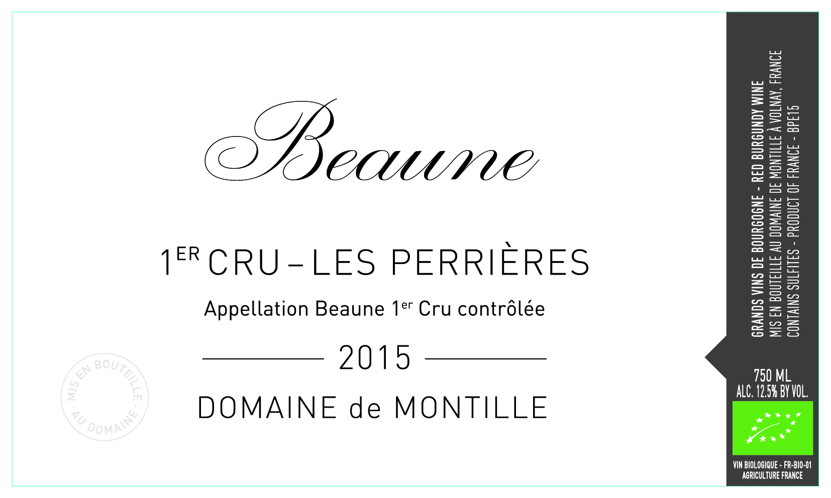 Montille Beaune Perrières 1er Cru 2019
