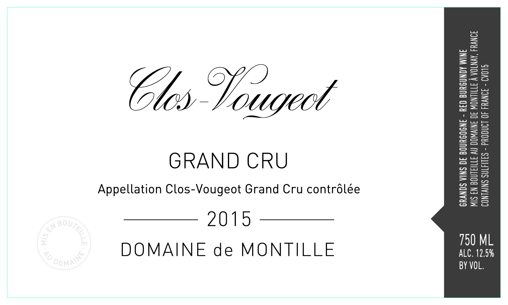 Montille Clos Vougeot Grand Cru 2017