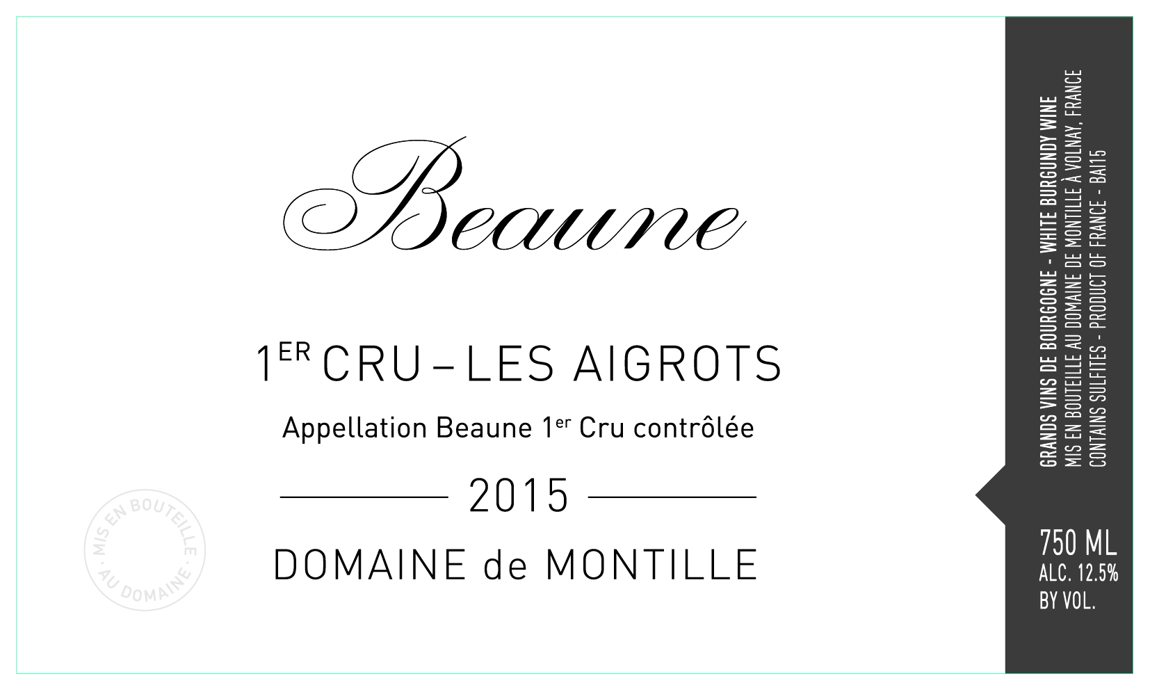 Montille Beaune Aigrots 1er Cru 2019