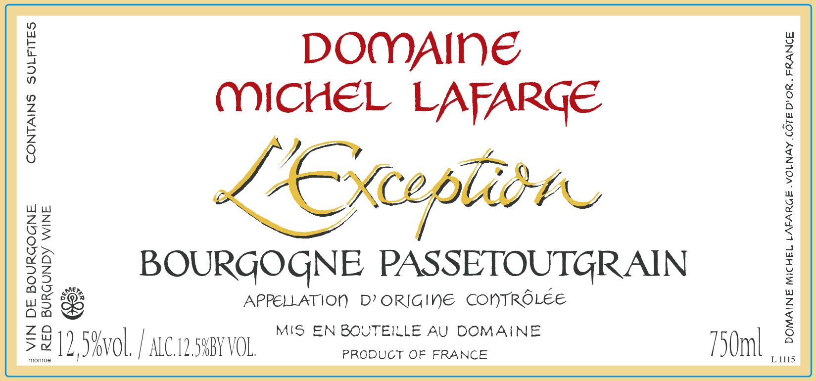 Lafarge Bourgogne Passetoutgrain L'Exception Anthologie 2020